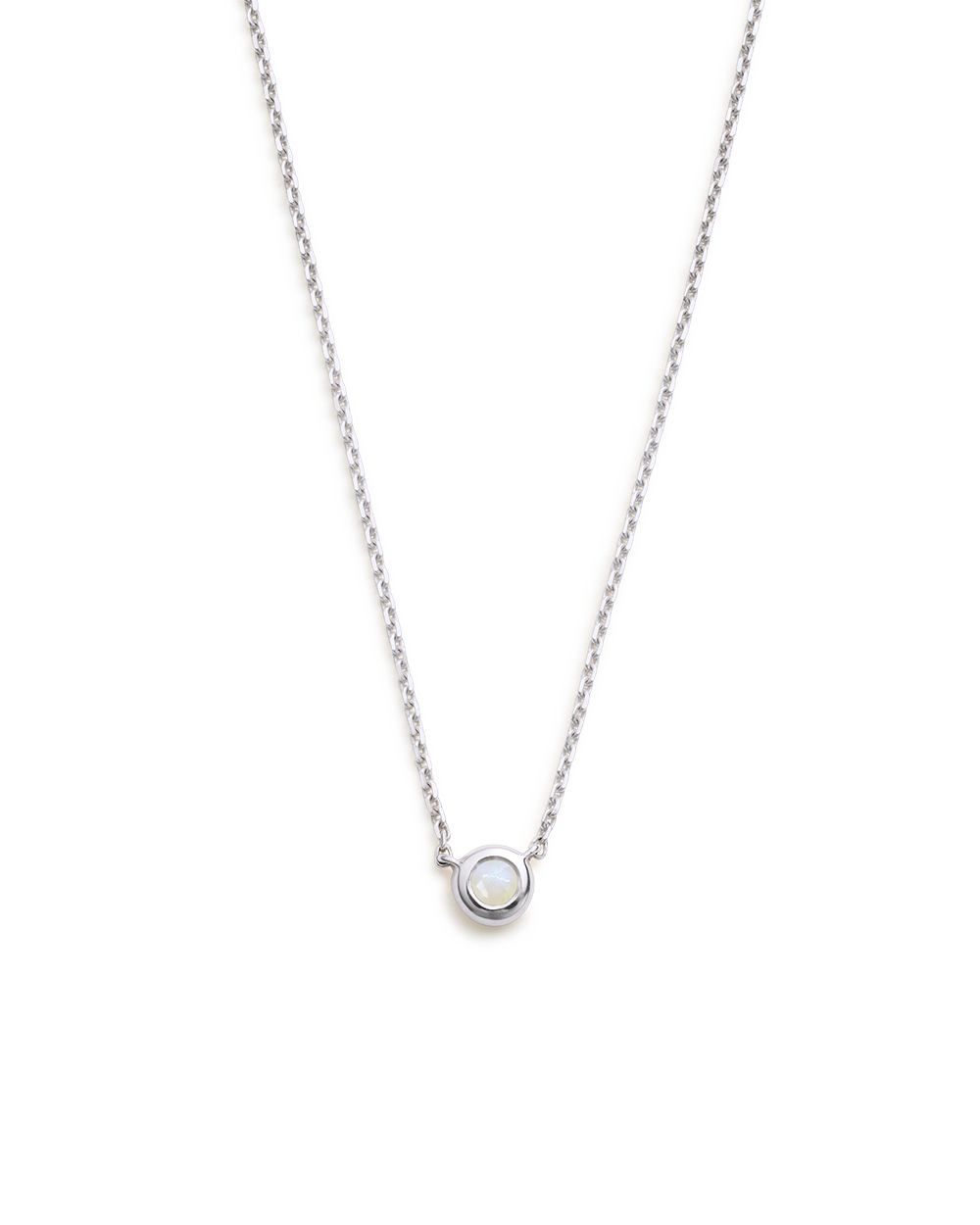 PETITE BIRTHSTONE NECKLACE (STERLING SILVER)