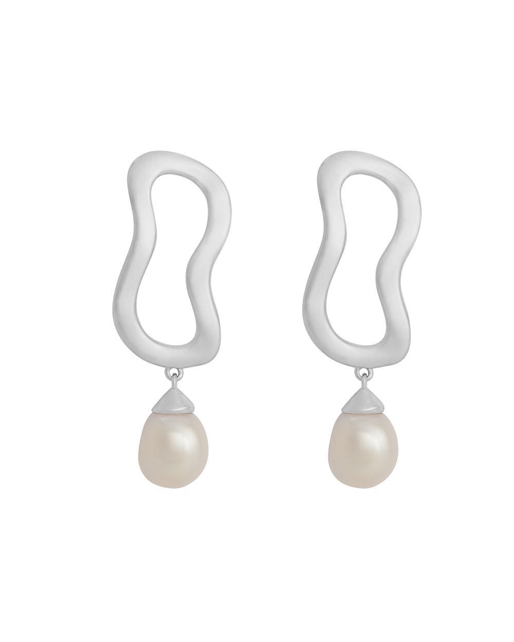 ONDA PEARL EARRINGS (STERLING SILVER)