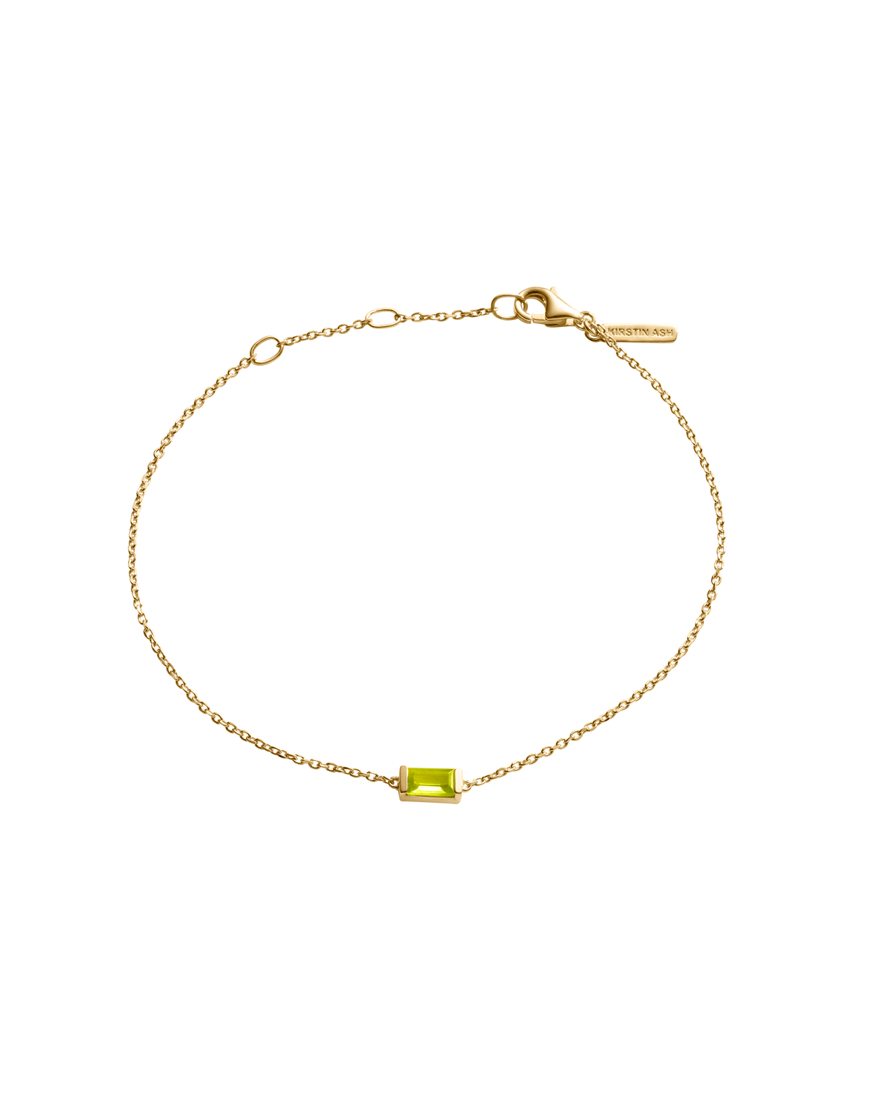 BAGUETTE BIRTHSTONE BRACELET (18K GOLD VERMEIL)