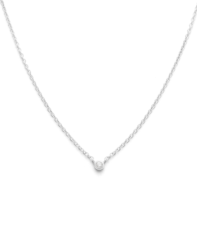 PETITE DIAMOND NECKLACE (STERLING SILVER)