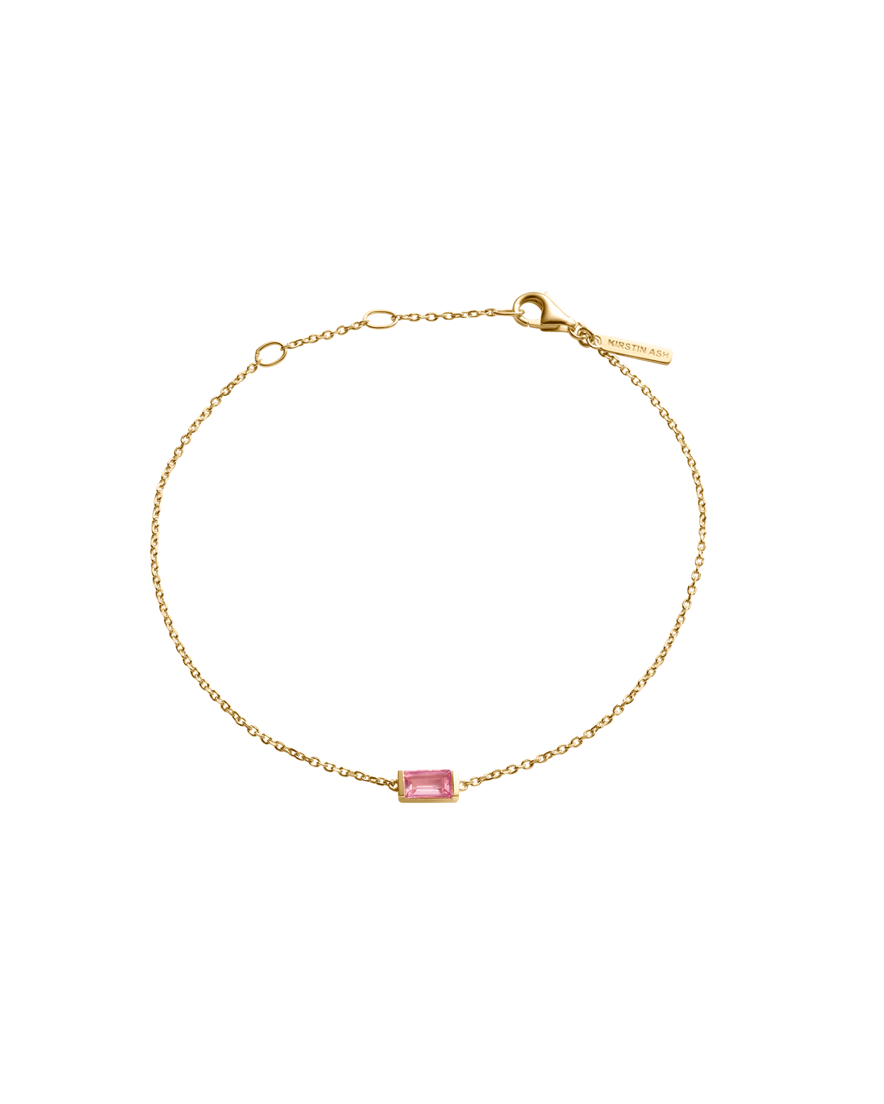 BAGUETTE BIRTHSTONE BRACELET (18K GOLD VERMEIL)
