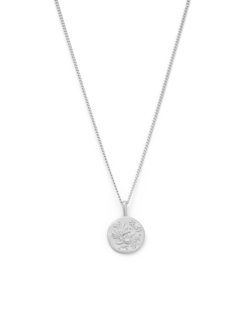 PISCES PETITE ZODIAC NECKLACE (STERLING SILVER)