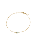 BAGUETTE BIRTHSTONE BRACELET (18K GOLD VERMEIL)