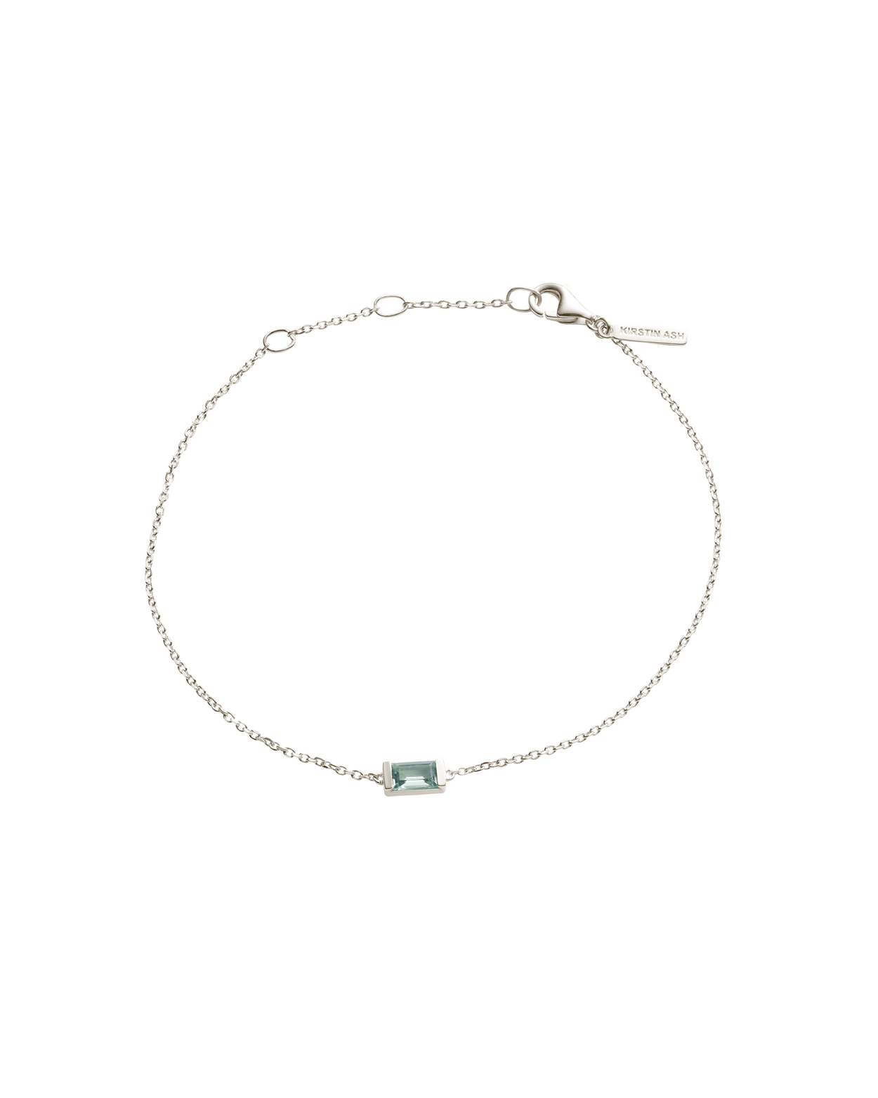 BAGUETTE BIRTHSTONE BRACELET (STERLING SILVER)
