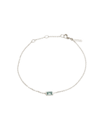 BAGUETTE BIRTHSTONE BRACELET (STERLING SILVER)