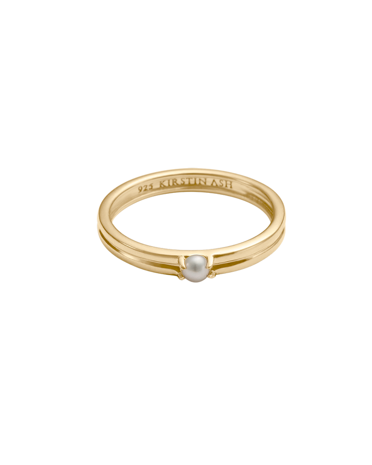 SOLACE PEARL RING (18K GOLD VERMEIL)