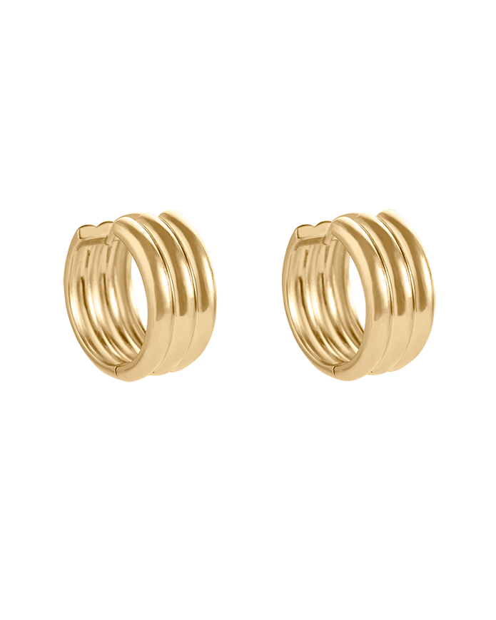 STEADFAST HOOPS (18K GOLD PLATED)