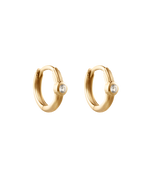 STILLNESS TOPAZ HOOPS (18K GOLD PLATED)