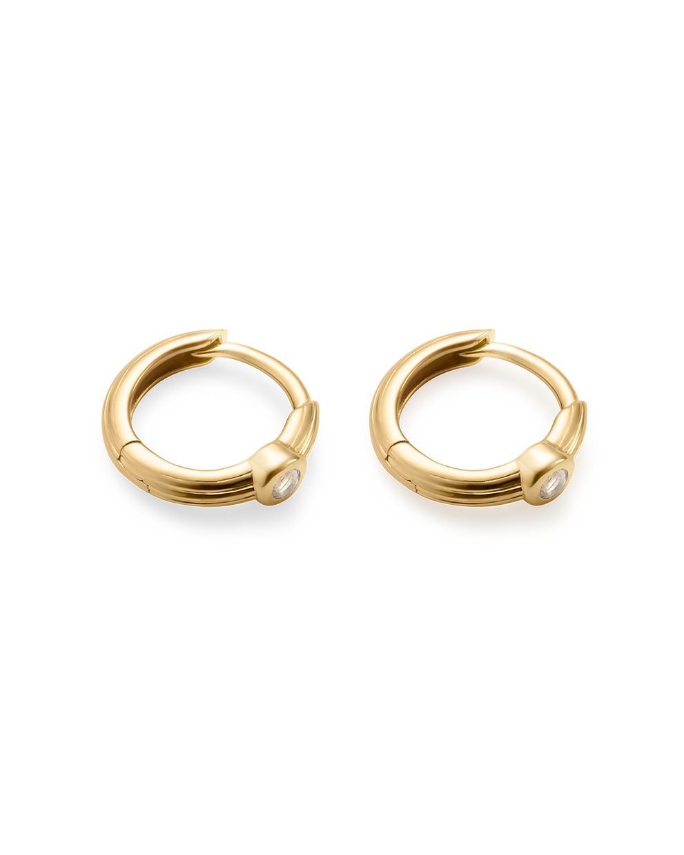 STILLNESS TOPAZ HOOPS (18K GOLD PLATED)