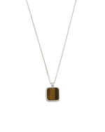 TIGERS EYE PENDANT NECKLACE (STERLING SILVER)