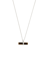 TIGERS EYE T-BAR NECKLACE (STERLING SILVER)