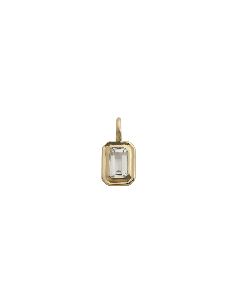 UNBOUND WHITE TOPAZ CHARM (9K GOLD)