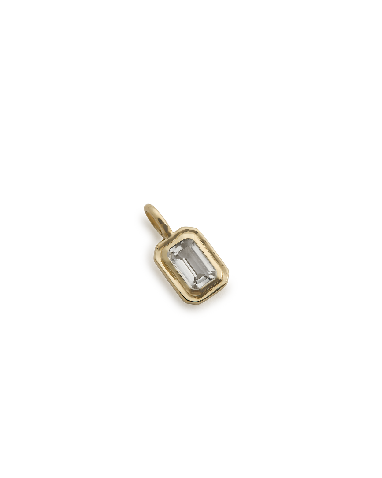 UNBOUND WHITE TOPAZ CHARM (9K GOLD)