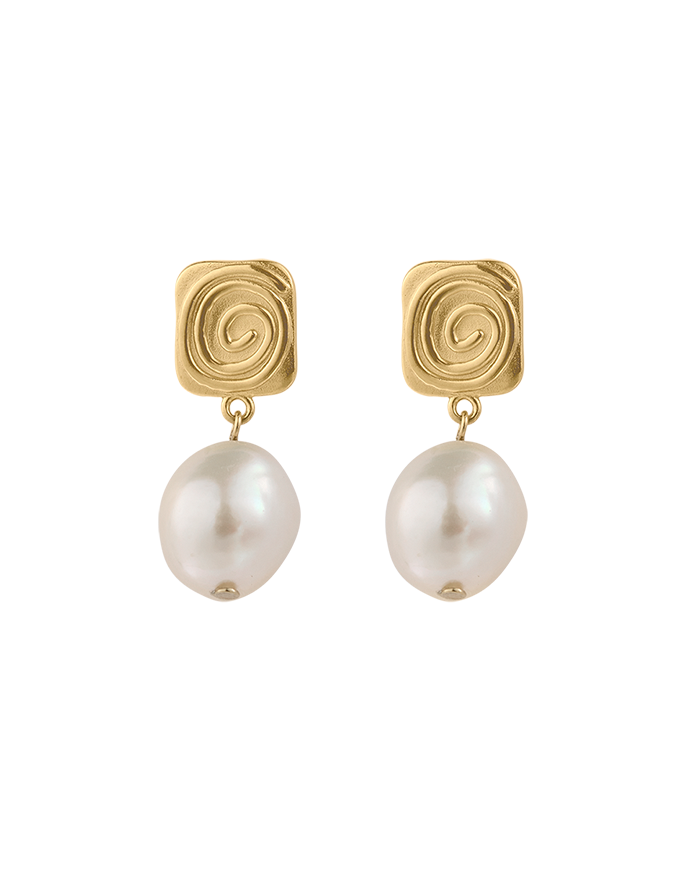 VELVET SWIRL EARRINGS (18K GOLD PLATED)