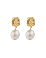 VELVET SWIRL EARRINGS (18K GOLD PLATED)