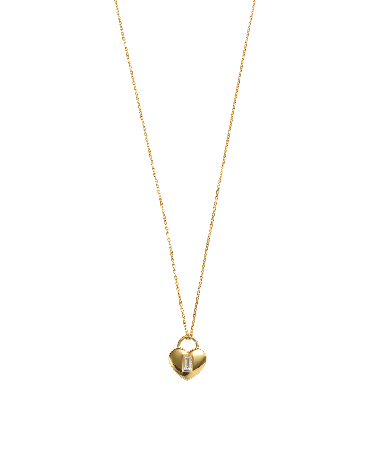 VERA HEART LOCK NECKLACE (18K GOLD PLATED)