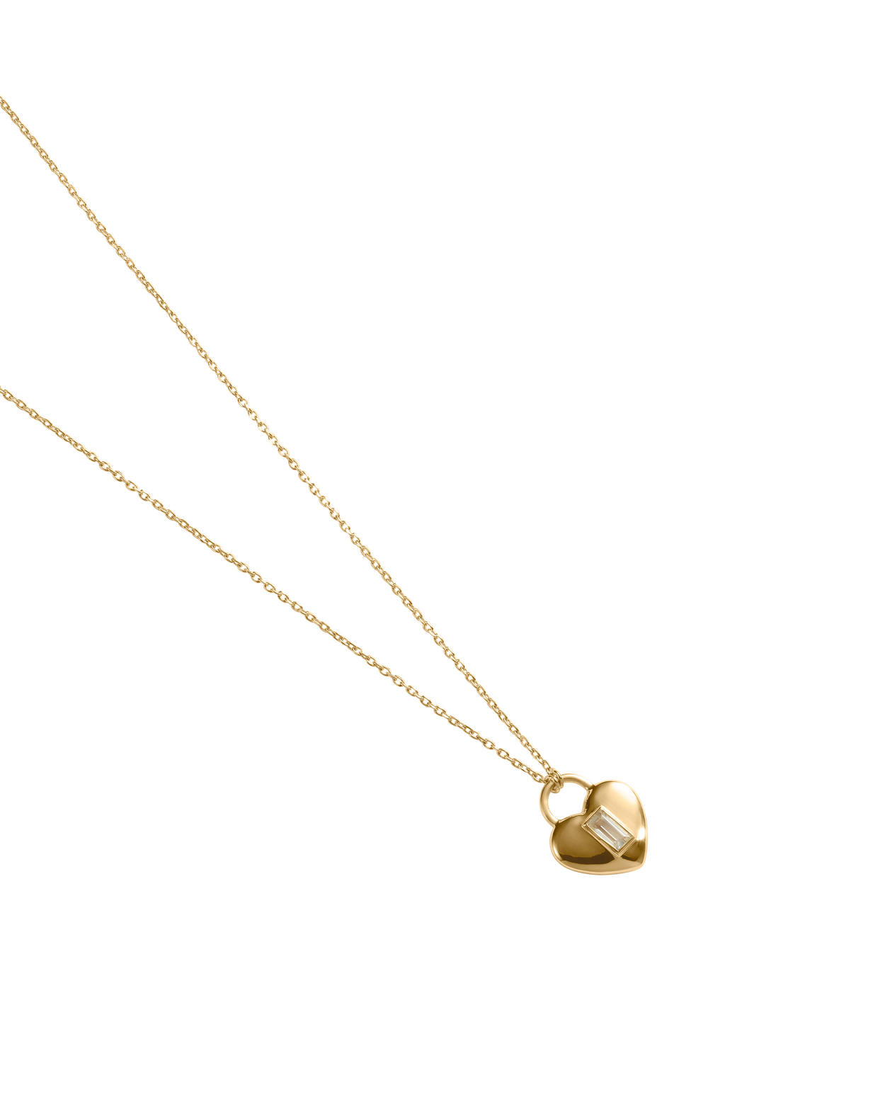 VERA HEART LOCK NECKLACE (18K GOLD PLATED)