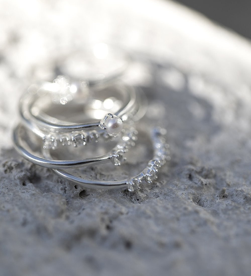 MOON TIDE PEARL RING (STERLING SILVER) - IMAGE 6