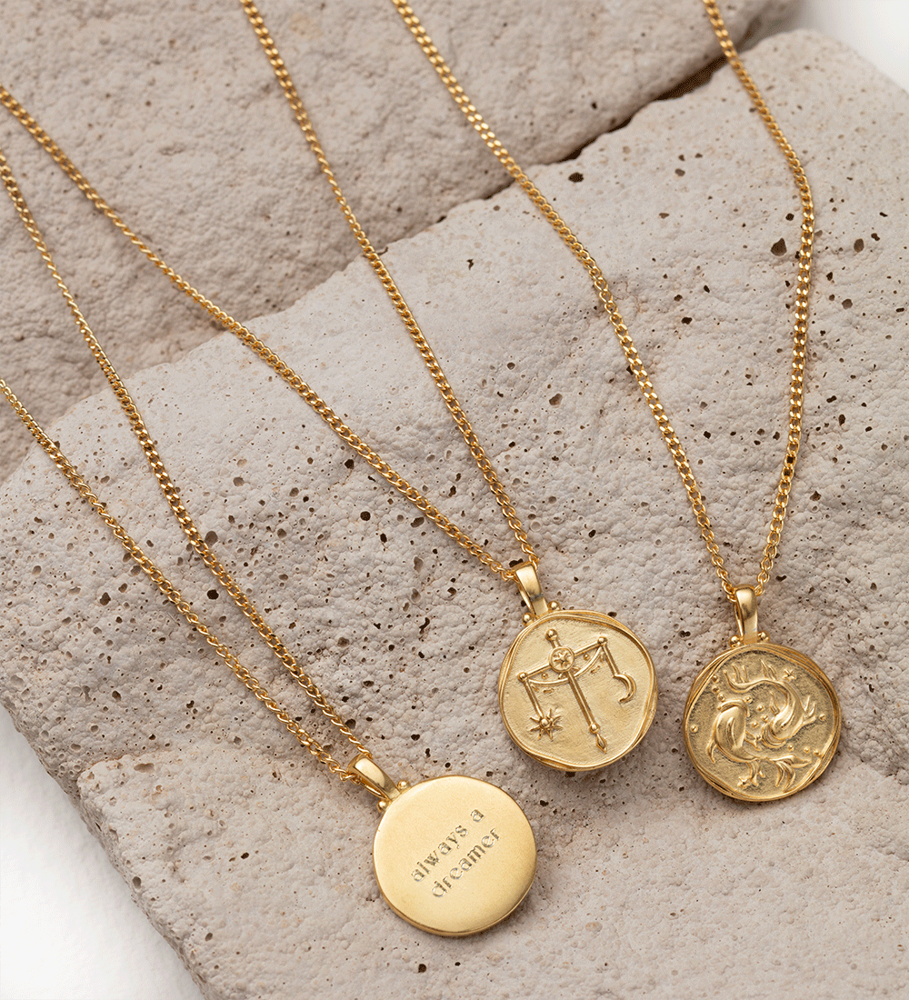 LIBRA ZODIAC NECKLACE 18K GOLD VERMEIL KIRSTIN ASH Australia