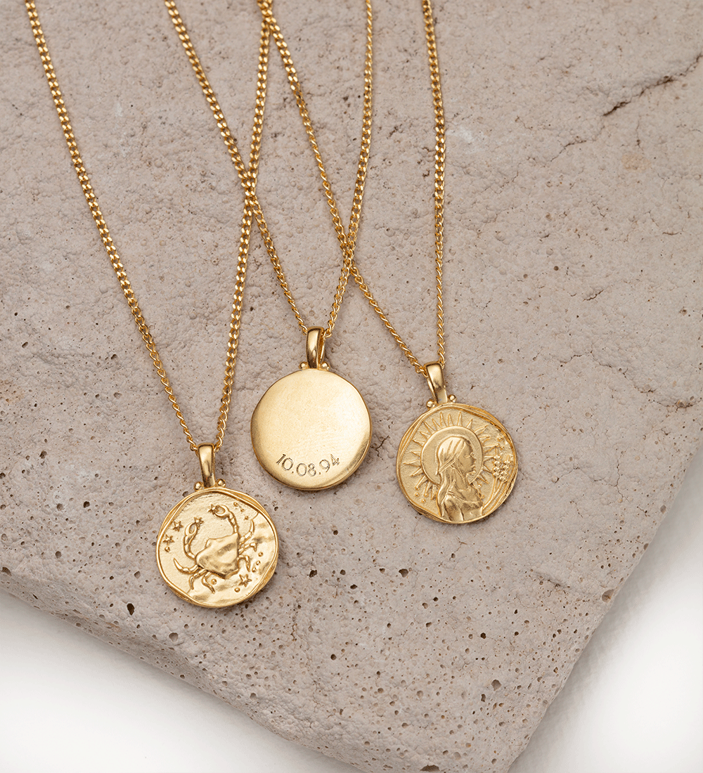 Gold cancer necklace deals