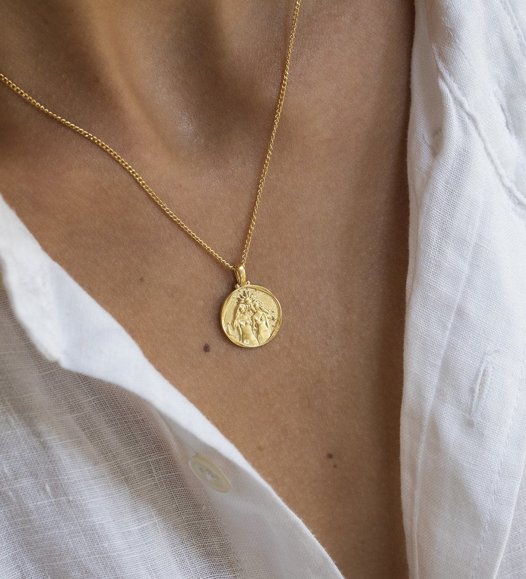 Scorpio Gold Zodiac Bold Pendant | Astrid & Miyu Necklaces