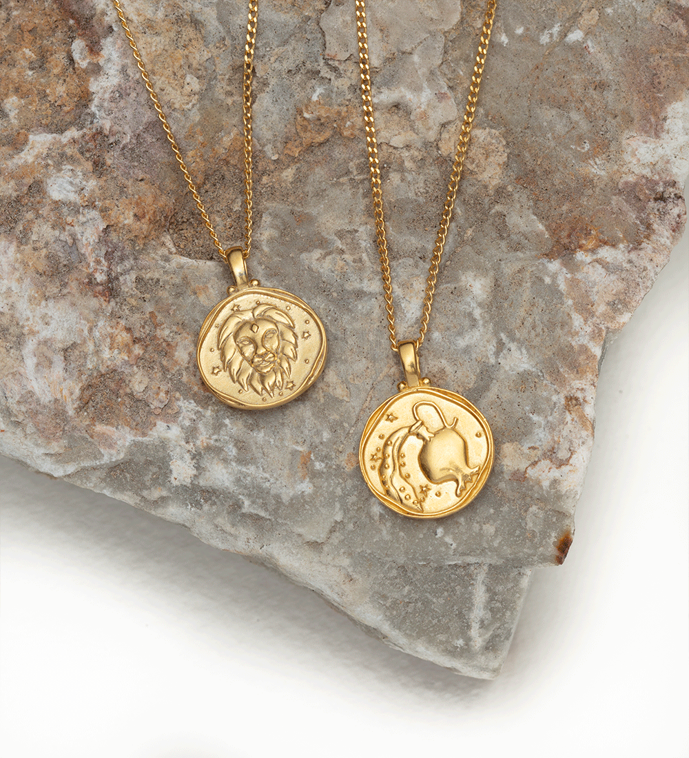 22k Gold Plated Zodiac Necklace | Hersey & Son Silversmiths