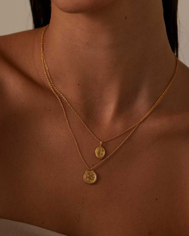 LILAC SKIES COIN NECKLACE (18K GOLD VERMEIL)