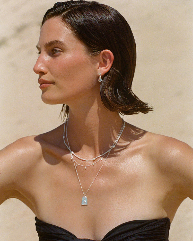 VISTA PEARL NECKLACE (STERLING SILVER)