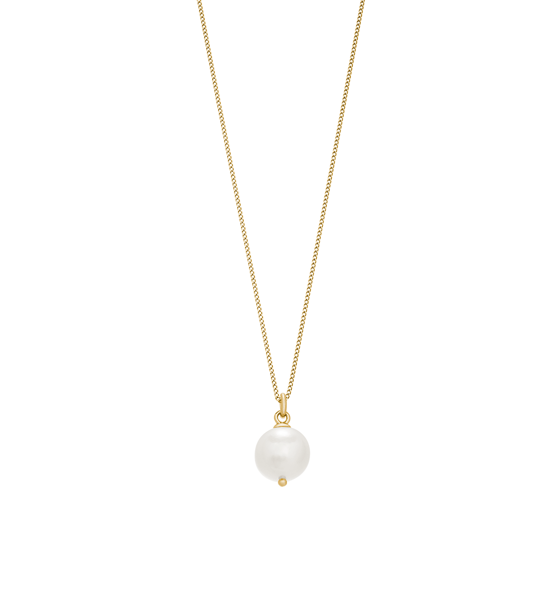 LARGE FRESHWATER PEARL NECKLACE (18K GOLD VERMEIL)