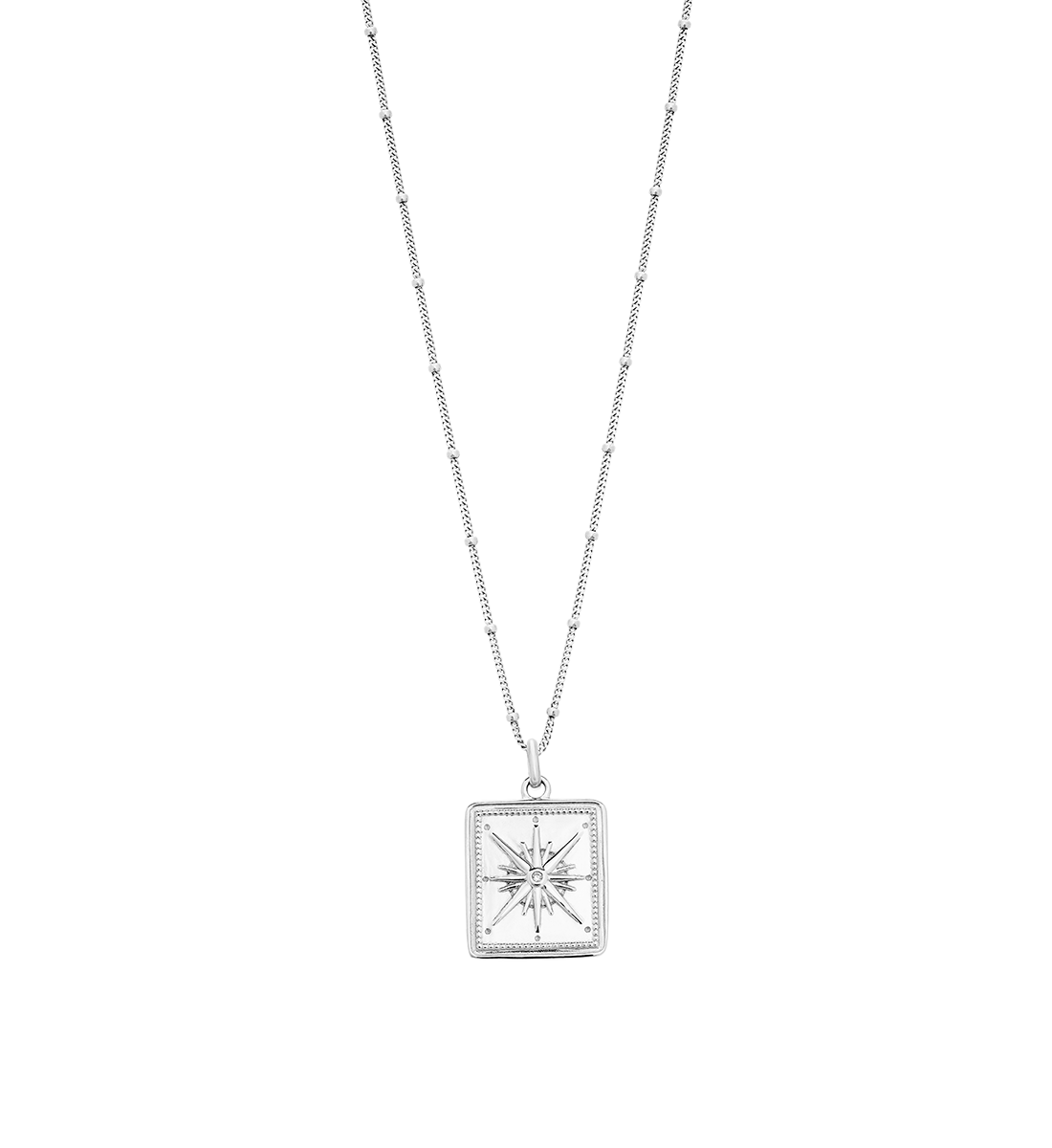 TRUE NORTH COIN NECKLACE (STERLING SILVER)