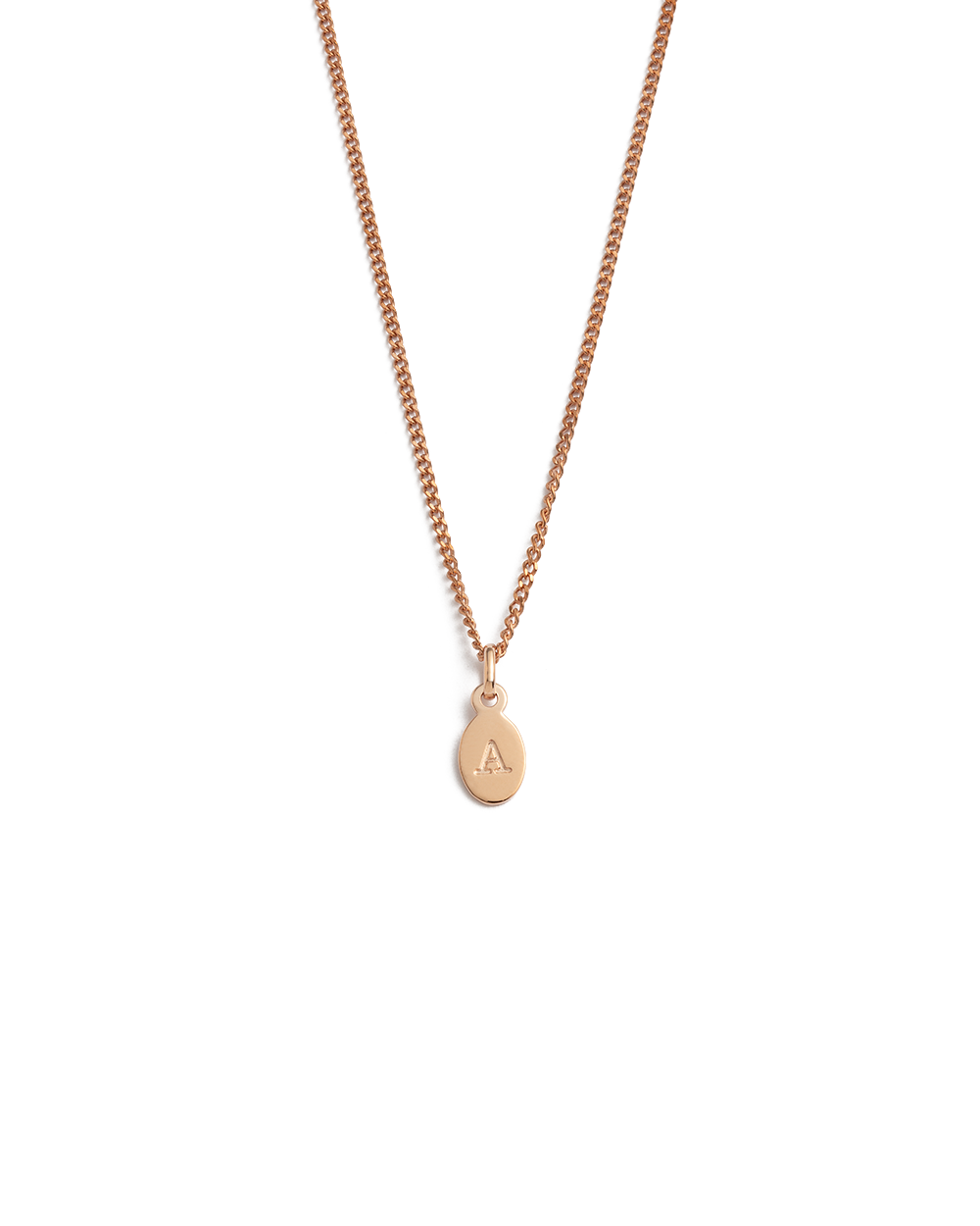 INITIAL NECKLACE A-Z (18K ROSE GOLD VERMEIL)