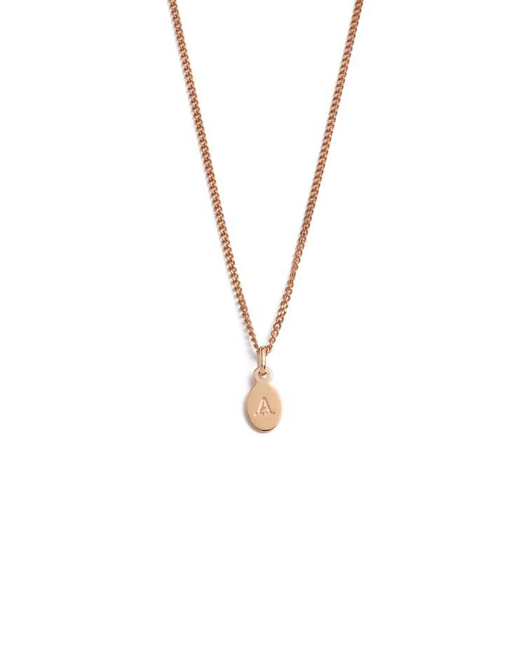 INITIAL NECKLACE A-Z (18K ROSE GOLD VERMEIL)