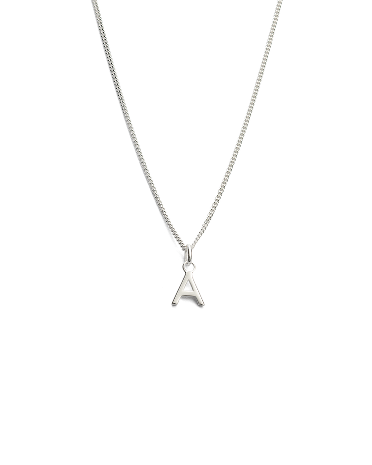 OUTLINE INITIAL NECKLACE A-Z (STERLING SILVER)