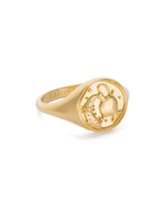 AQUARIUS SIGNET RING (18K GOLD VERMEIL) - IMAGE 1