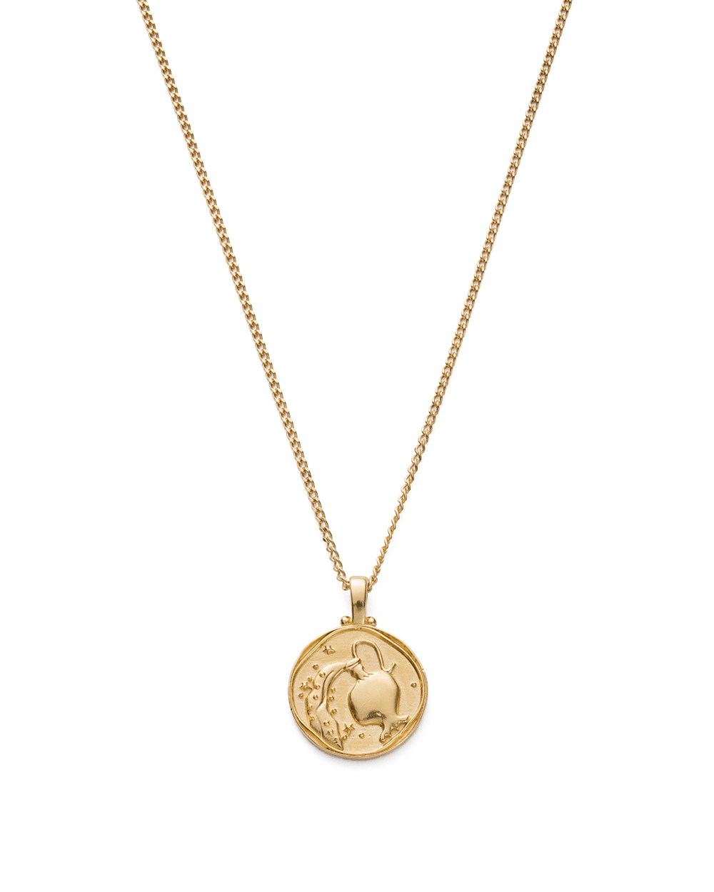 14k gold aquarius pendant deals