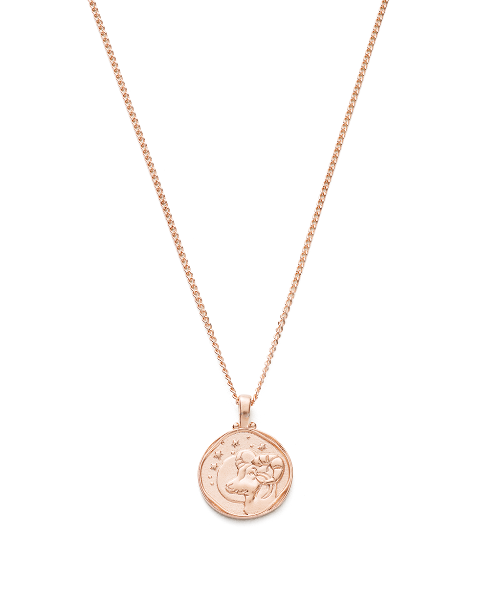 Rose gold store aries necklace