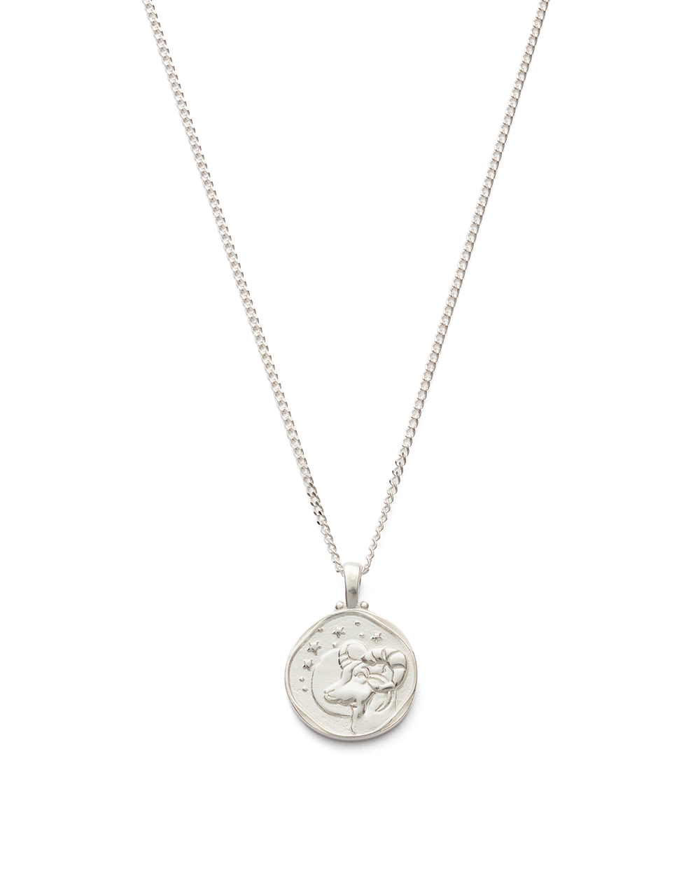ARIES ZODIAC NECKLACE (STERLING SILVER) - IMAGE 1