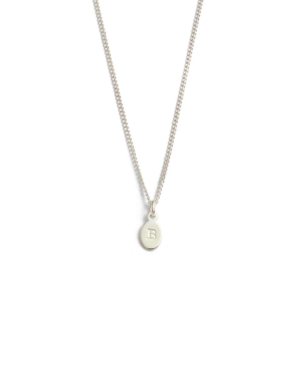 Sterling silver hot sale letter necklace