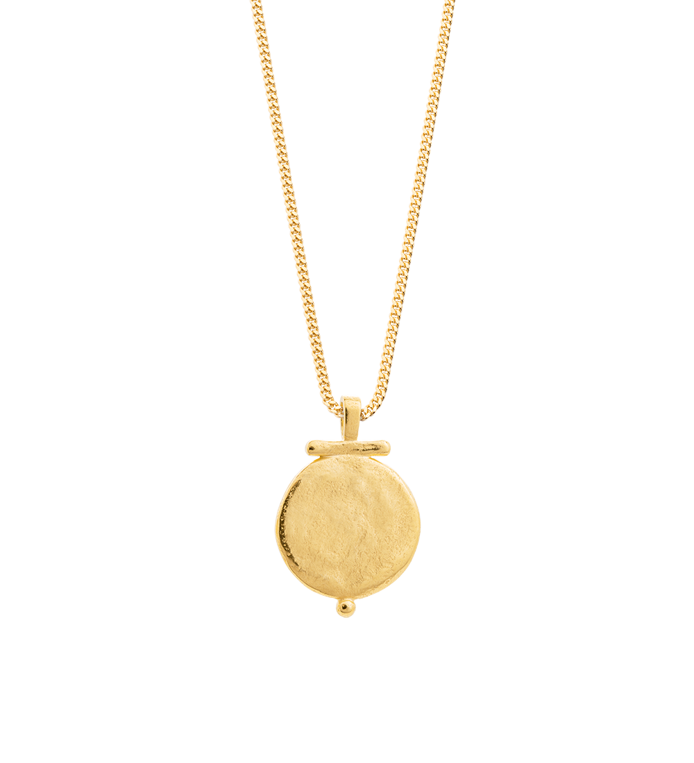 Engraved gold online coin necklace