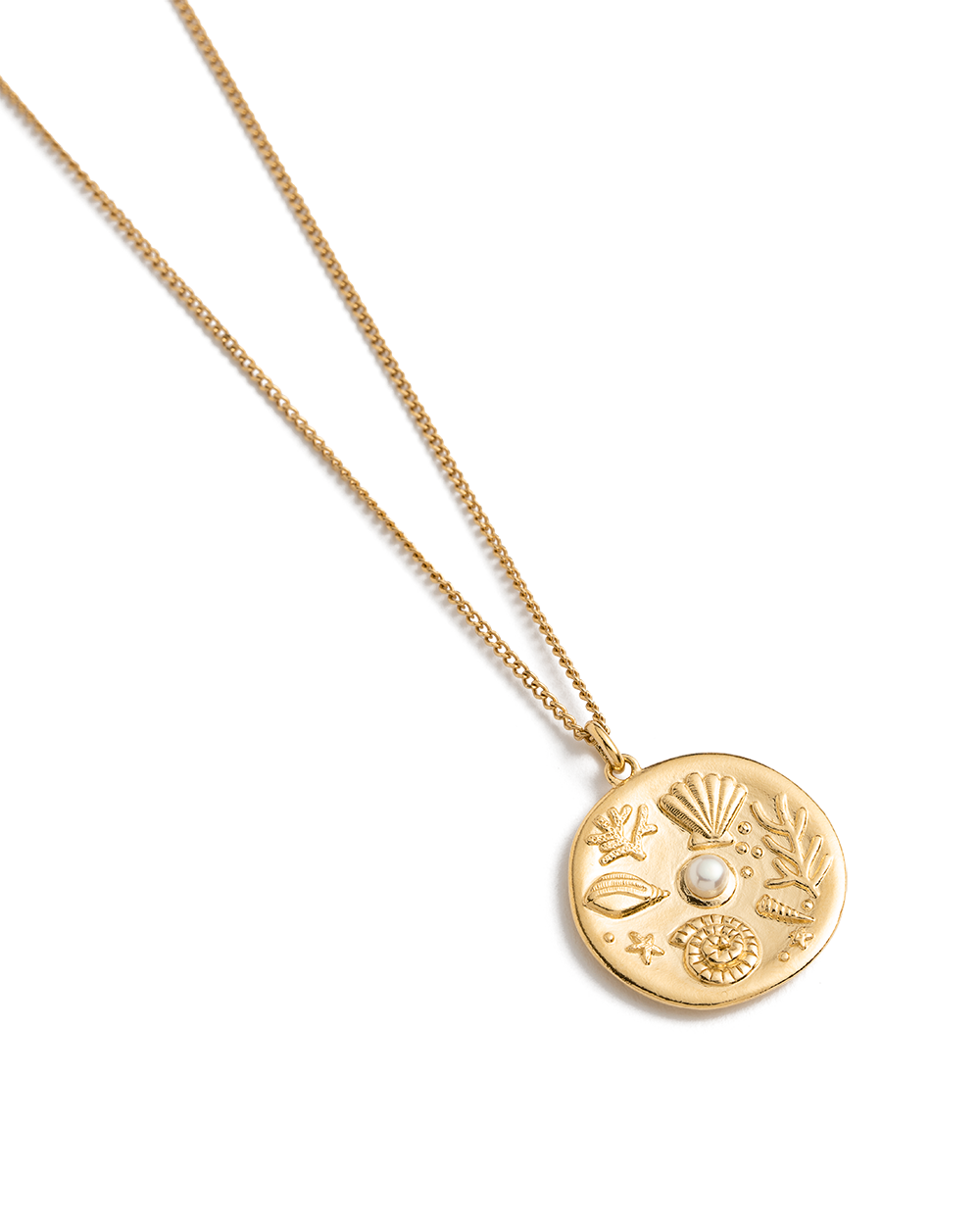 BY THE SEA COIN NECKLACE (18K GOLD VERMEIL) - IMAGE 4