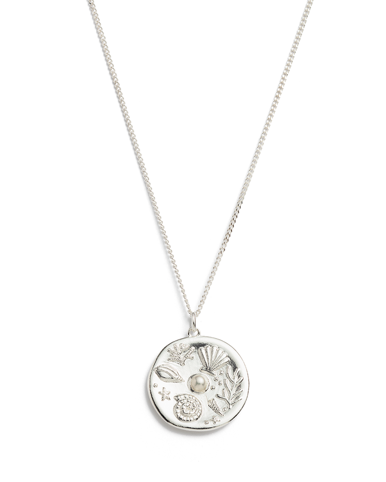 BY THE SEA COIN NECKLACE (STERLING SILVER) - IMAGE 1
