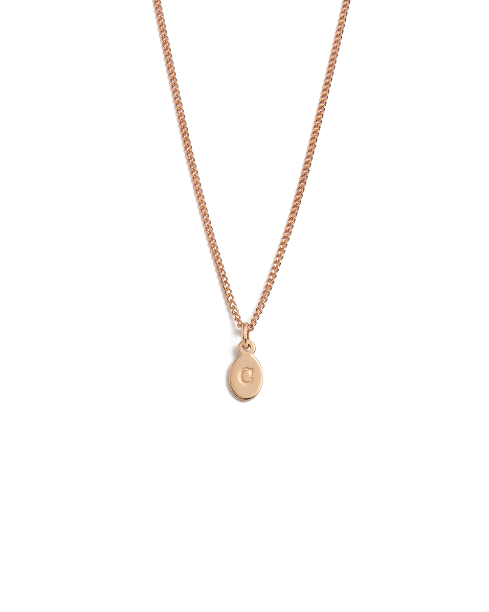 INITIAL NECKLACE A-Z (18K ROSE GOLD VERMEIL)