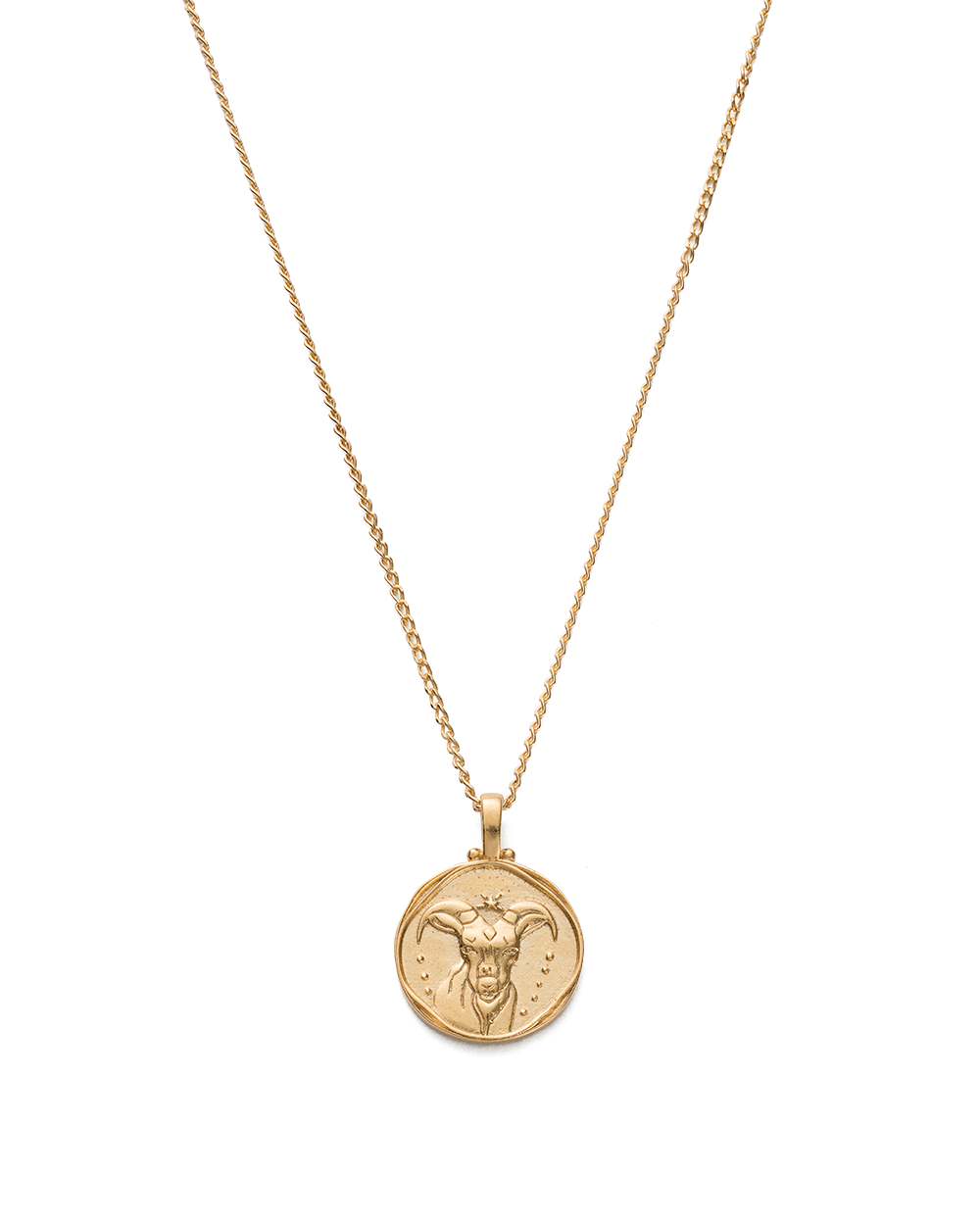 Gold zodiac 2025 pendant necklace