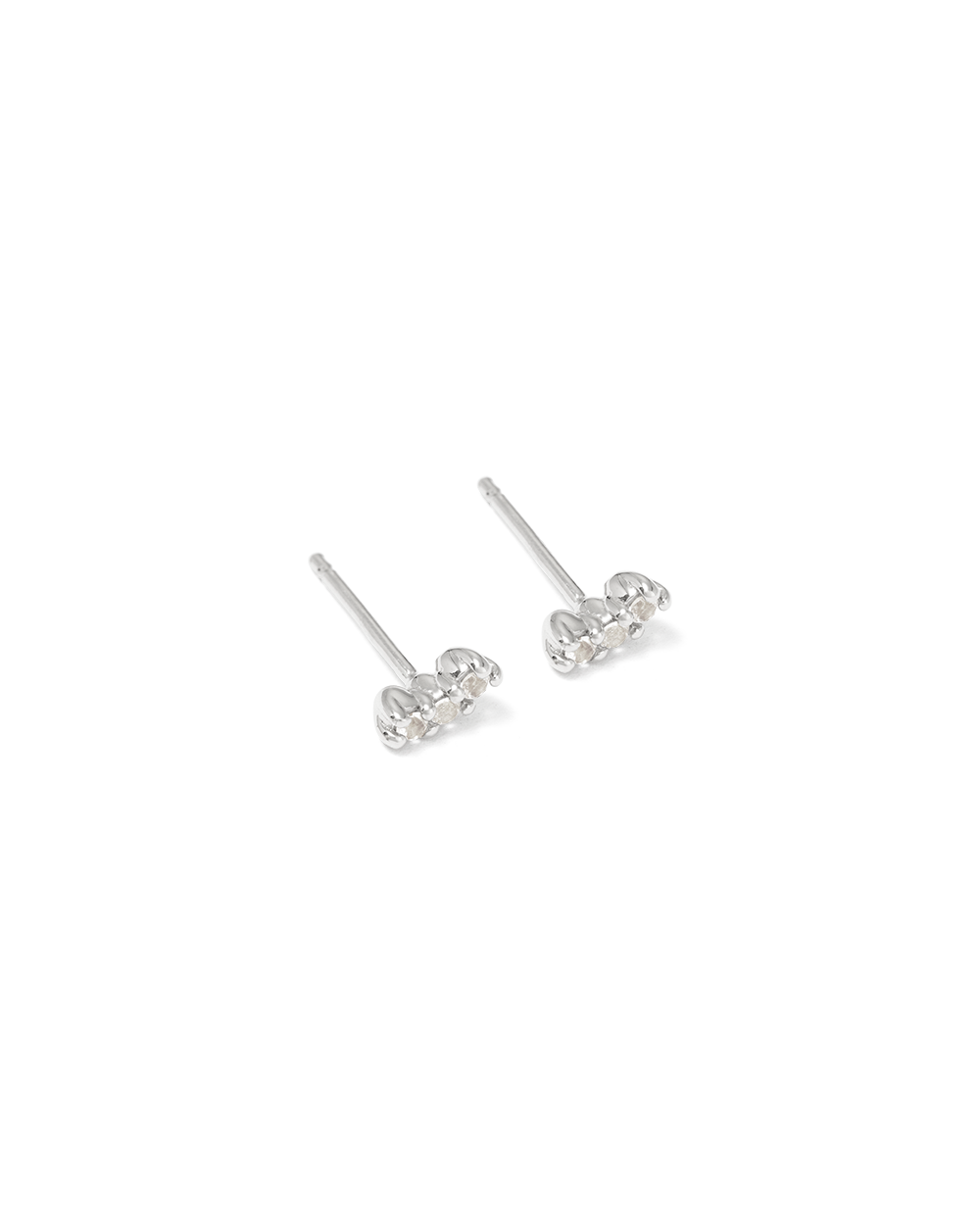 CONTOUR TOPAZ STUDS (STERLING SILVER) - IMAGE 4