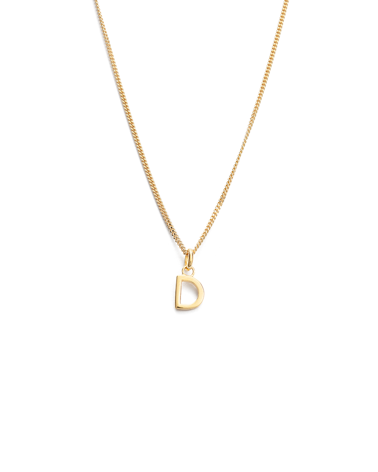 OUTLINE INITIAL NECKLACE A-Z (18K GOLD VERMEIL) IMAGE 8