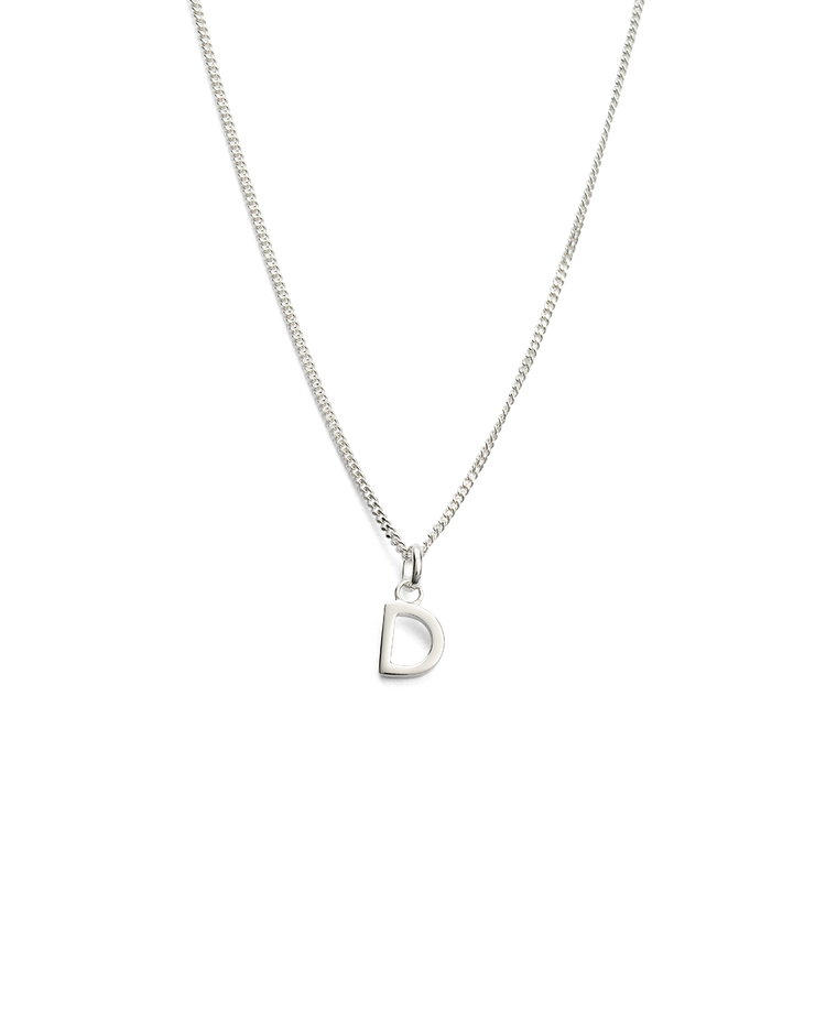 OUTLINE INITIAL NECKLACE A-Z (STERLING SILVER) IMAGE 8