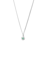 BIRTHSTONE NECKLACE (STERLING SILVER)