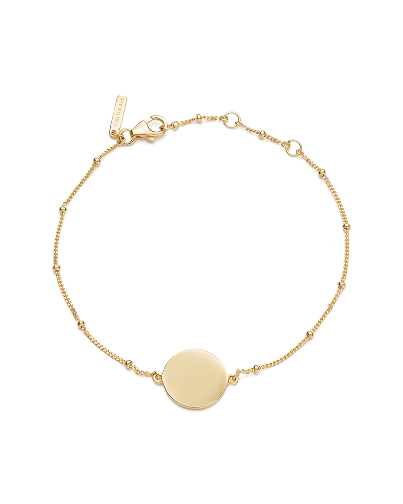 ENGRAVABLE DISC BRACELET (18K GOLD VERMEIL) – KIRSTIN ASH (Australia)