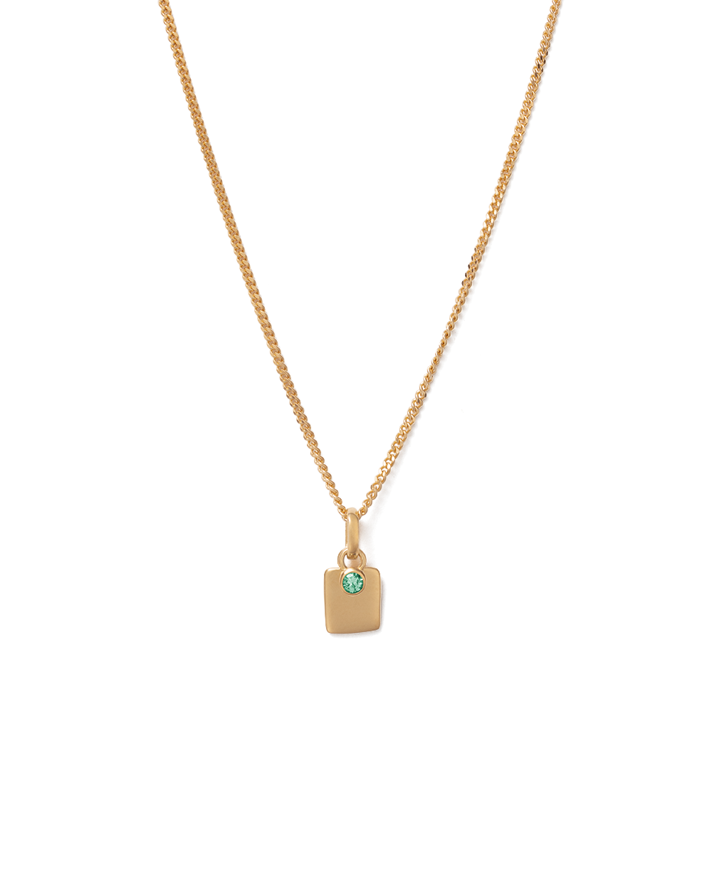 ENGRAVABLE BIRTHSTONE NECKLACE 18K GOLD VERMEIL KIRSTIN ASH