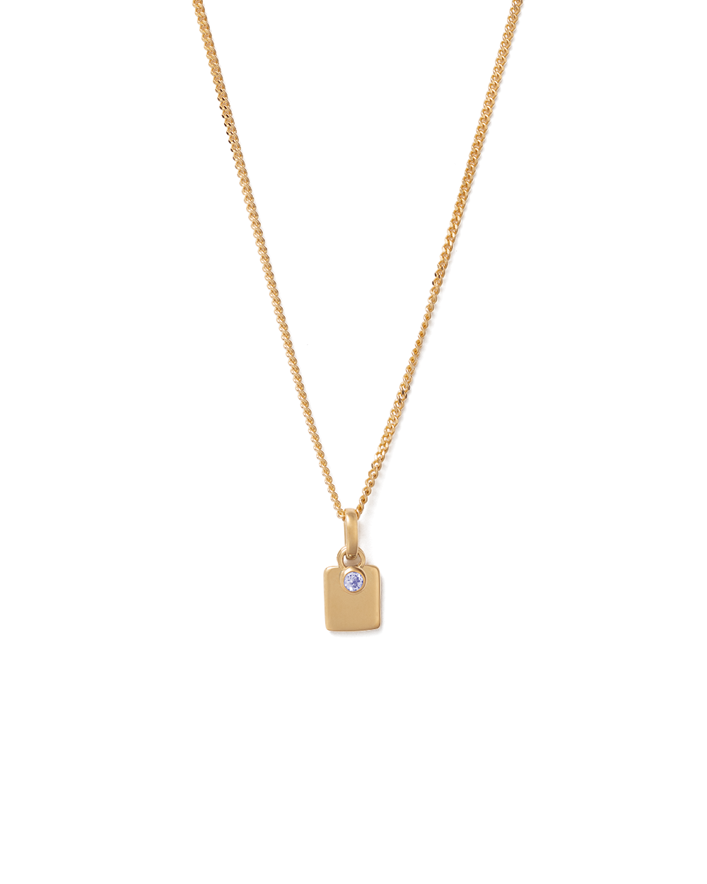 ENGRAVABLE BIRTHSTONE NECKLACE 18K GOLD VERMEIL KIRSTIN ASH